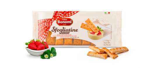 BONOMI SUGAR TOPPED PUFF PASTRY BISCUIT 400GR