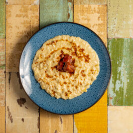 RISOTTO CARCIOFI, GUANCIA DI MAIALE BRASATA